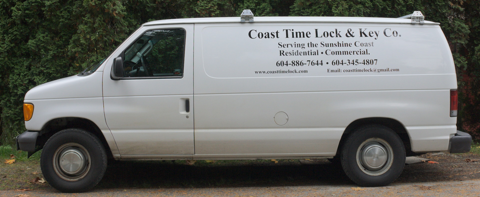 Locksmith service van for Gibsons, Sechelt and the Sunshine Coast in BC
